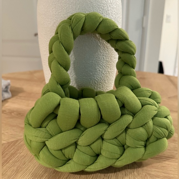 Green Chunky Knit Mini Handbag - Picture 2 of 4